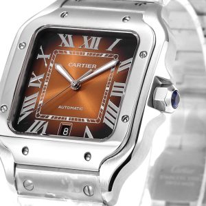 Alternative view of THB Santos Steel Bracelet Full Disassembly Version【Authentic Mold 2024 Latest Cartier Santos 1⃣️【Case】Authentic mold replica, crafted with premium imported 316L stainless steel! Features exclusive imported 9015 ultra-thin movement, stable timekeeping, zero maintenance required🍐🎼2⃣️【Dial】Authentic mold-derived dial! 3⃣️【Hands】Swiss-crafted blued hands, closest to genuine blued hands!4⃣️【Glass】Swiss anti-reflective coating/anti-scratch/anti-fingerprint! AF-treated for flawless finish! 5⃣️【Strap】Features ergonomic SmartLink detachable system. Includes a premium-feel fluororubber strap that perfectly replaces the original ❤️ 6⃣️【Dimensions】Men's size 39.8mm x 47.5mm, achieving near-perfect alignment with the original. 7⃣️【Crown】Multi-faceted blue sapphire crystal. 1:1 molded for true interchangeability with genuine components.Features two practical Cartier inventions: the "SmartLink" bracelet adjustment system and the "QuickSwitch" strap quick-change mechanism! 【Case diameter: 39.8mm, Thickness: 9.08mm】